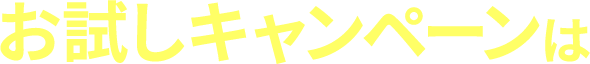 お試しキャンペーンは